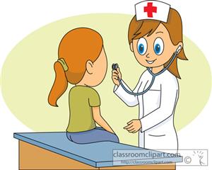 nurse checking on a girl 