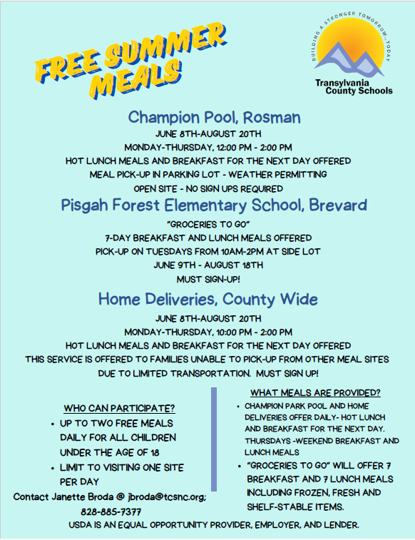 Summer 2026 Meals Flyer
