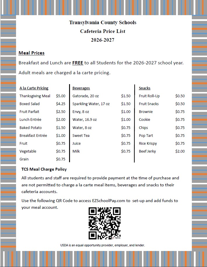 Meal Prices 26-27