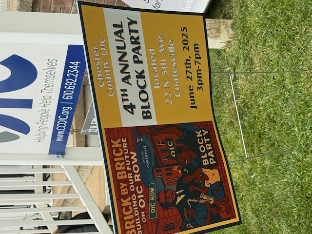 block party yard sign