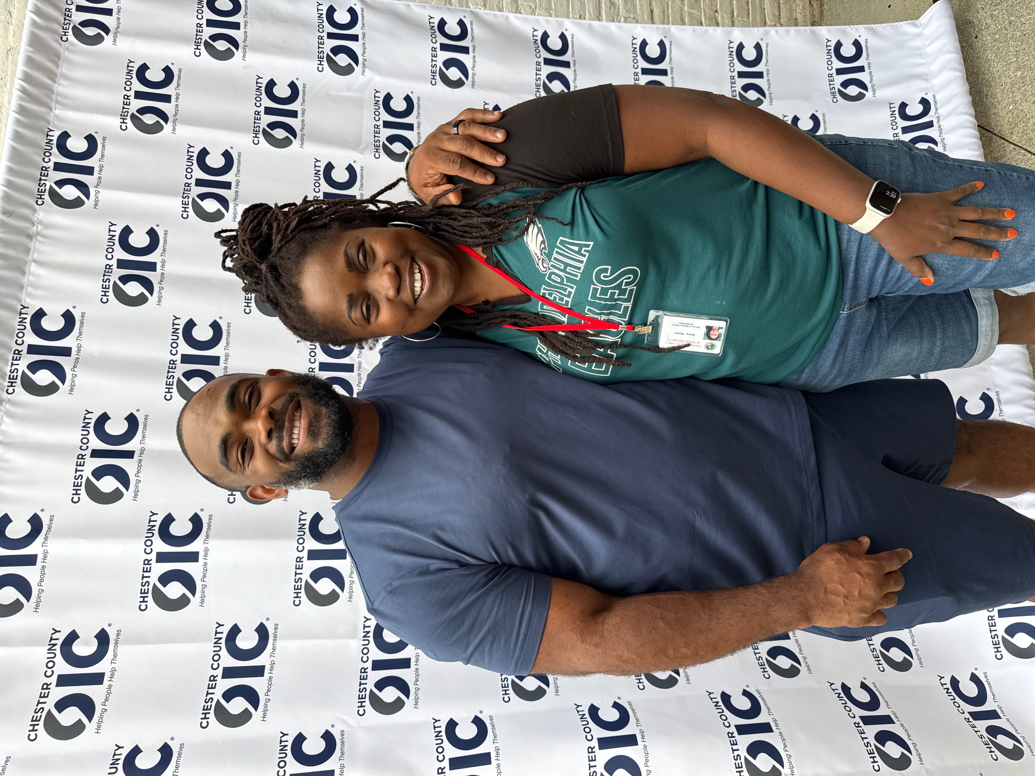 dawn mader smiles with brandon graham