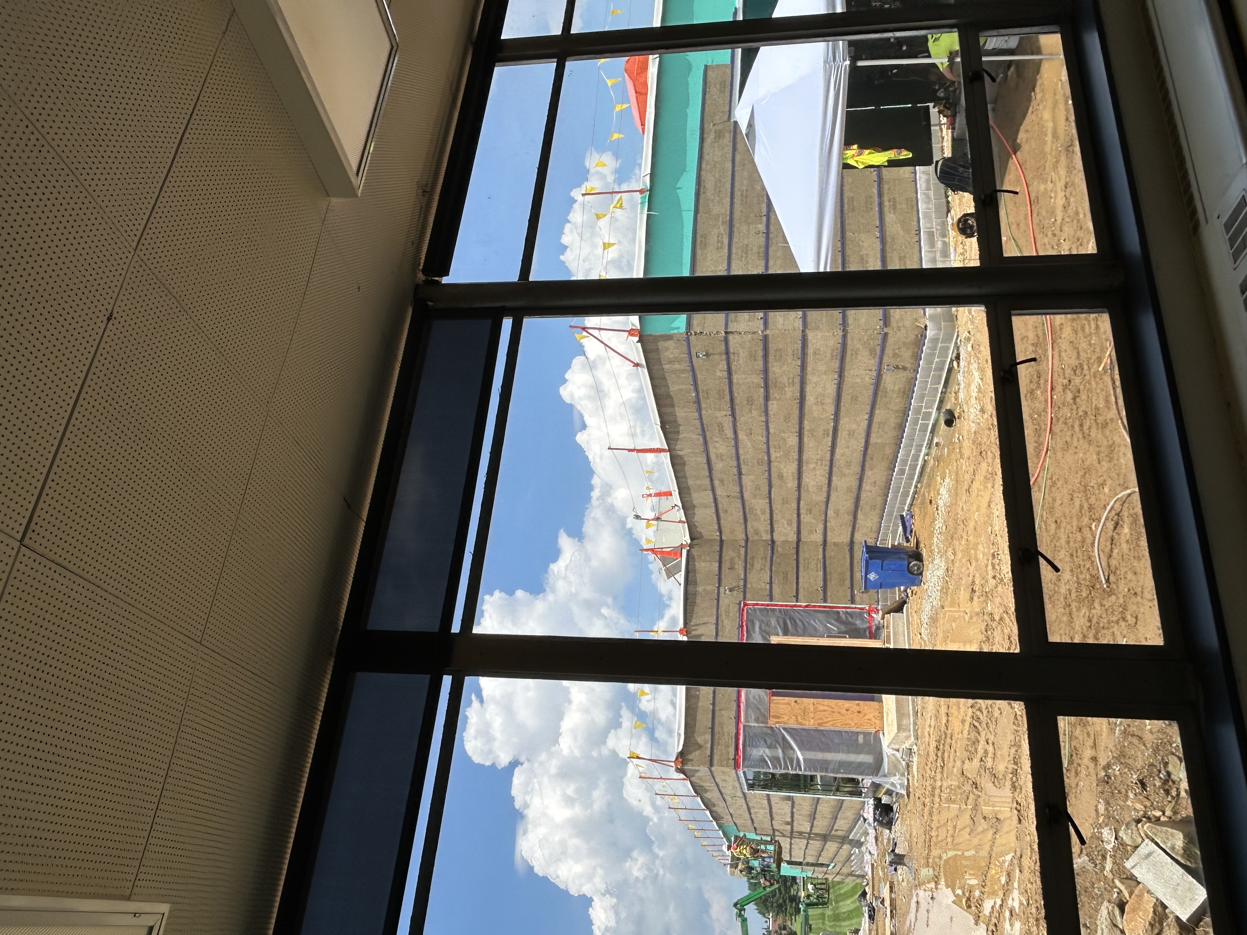 view of construction from window