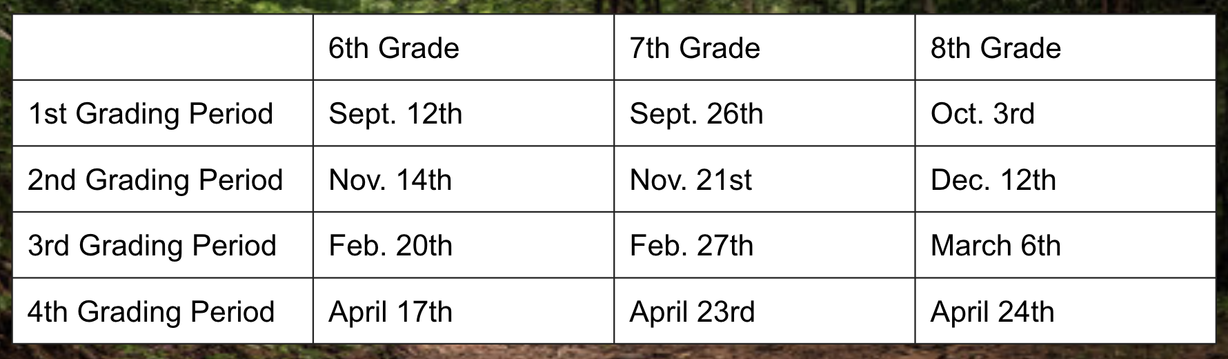 Store schedule 