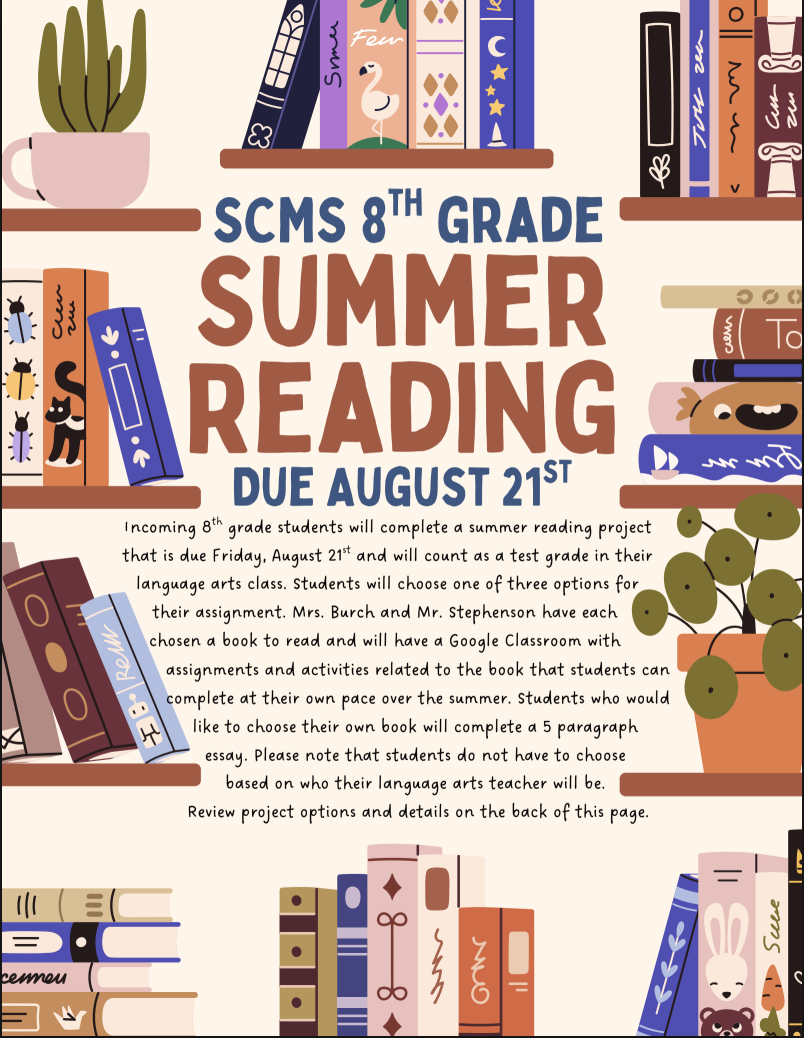 8th grade Summer reading prject