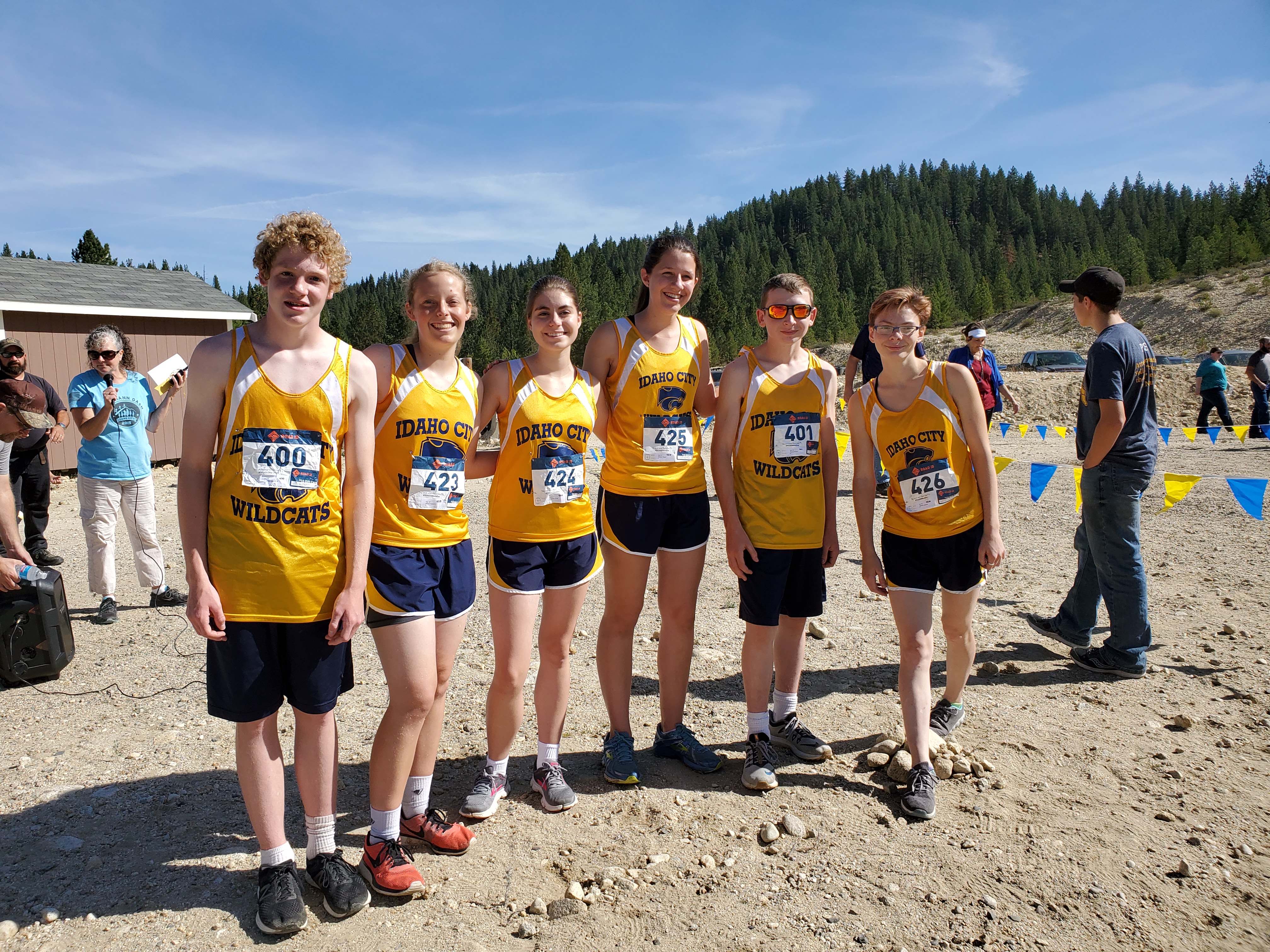 students running