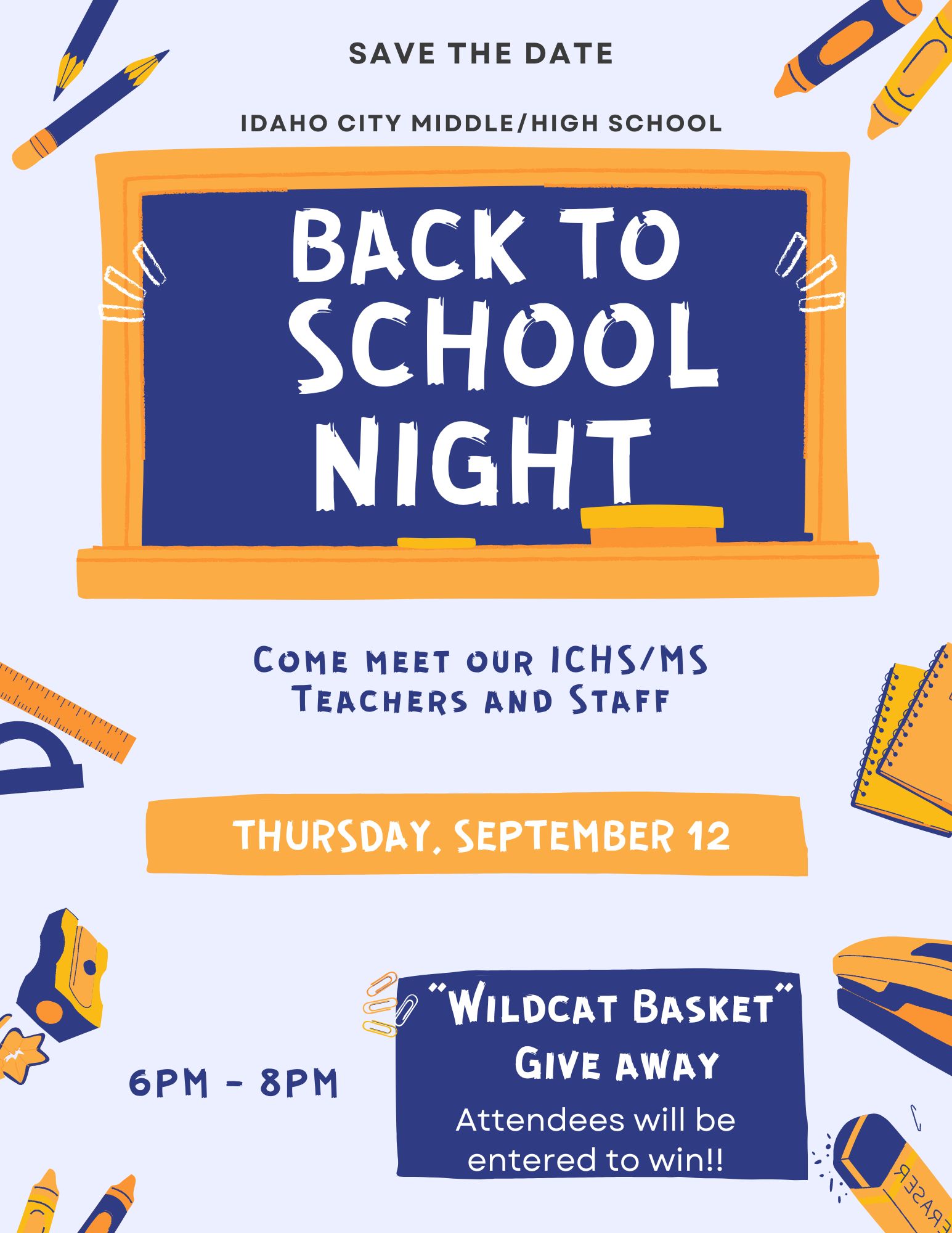 Back to School Night September 12, 2024