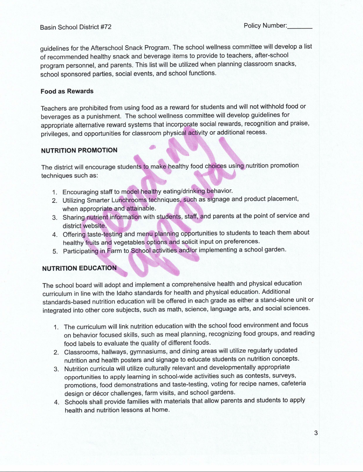 Wellness Policy - Page 3