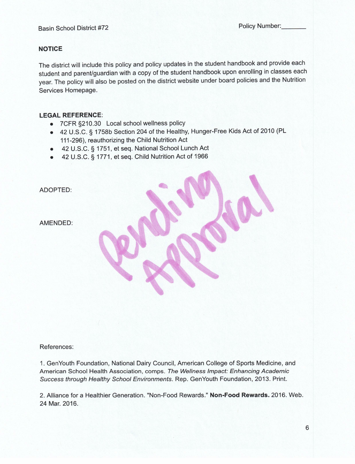 Wellness Policy - Page 6