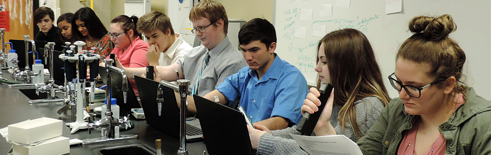 photo of students in the biomed class