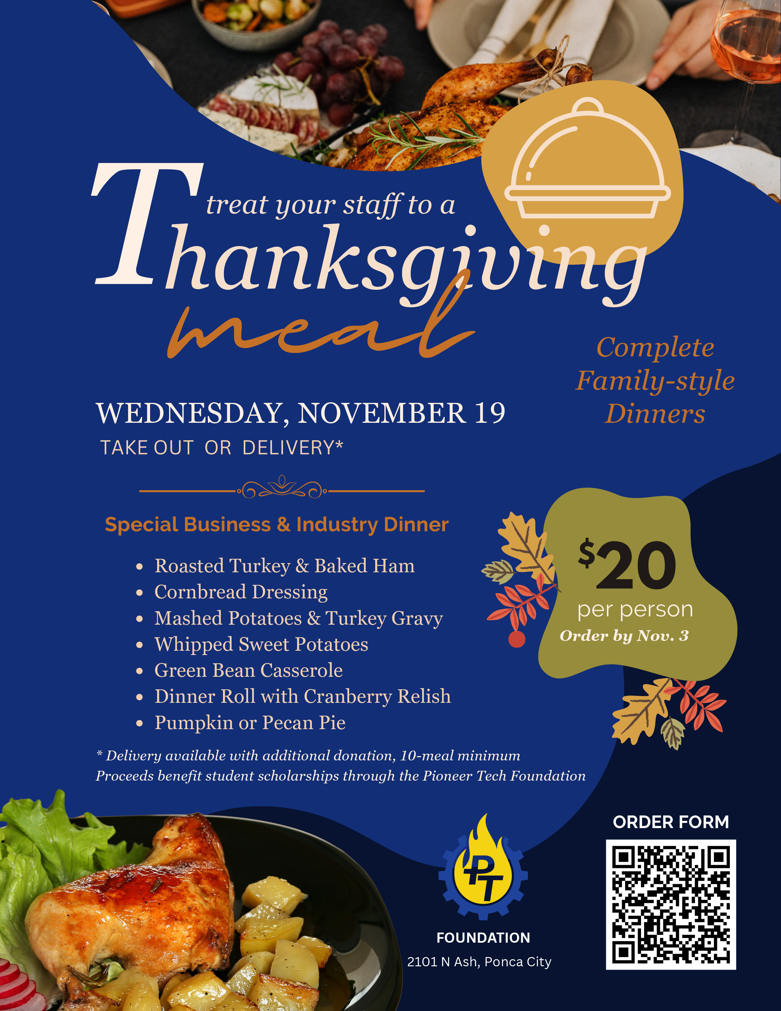 Foundation Thanksgiving Meal Flyer