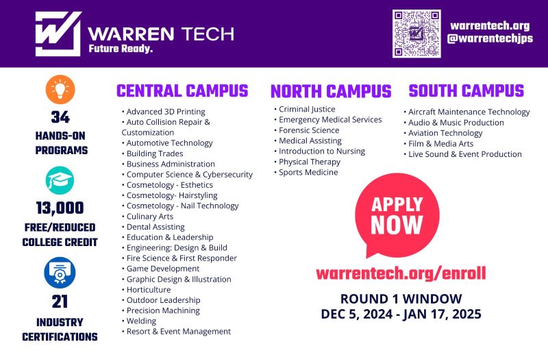 Warren Tech Course Program/Enrollment Info