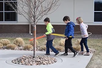 children playing outside