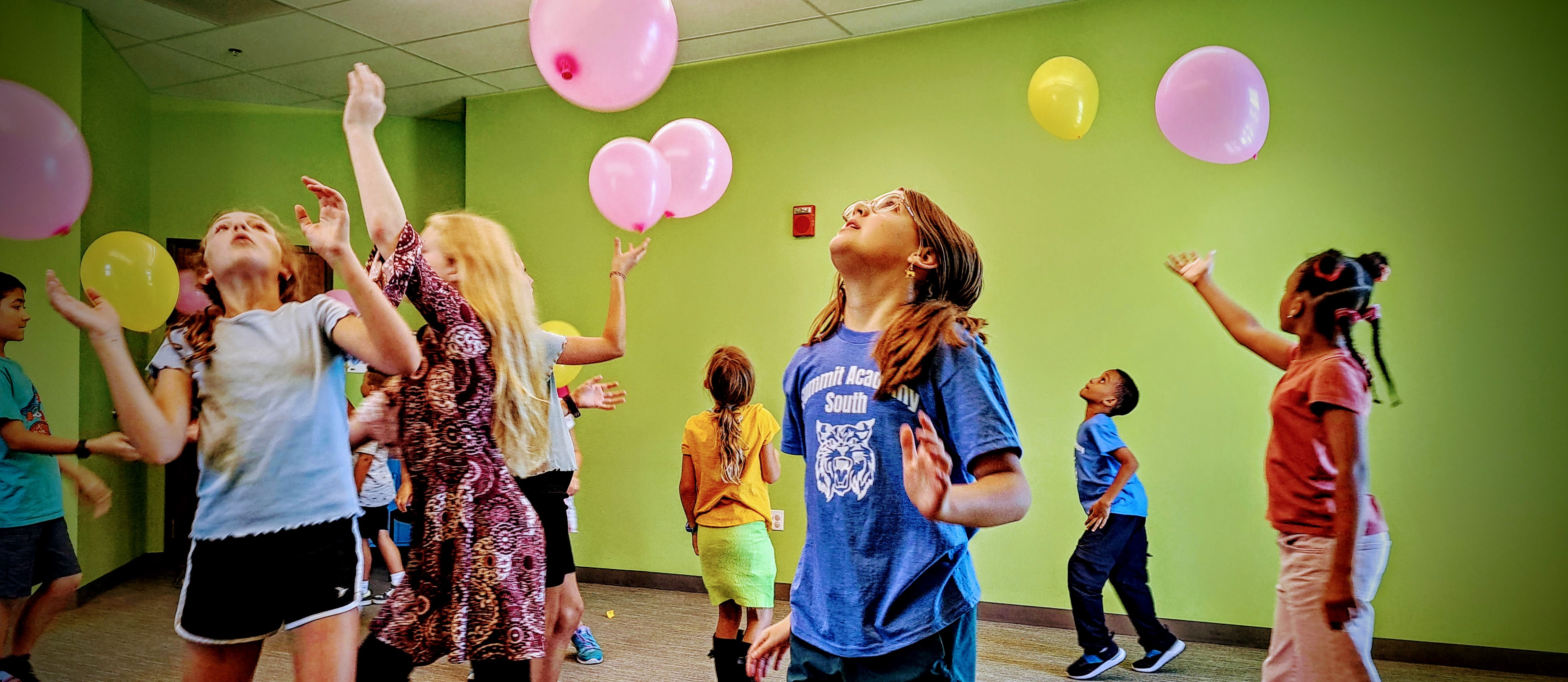 Students playing a game