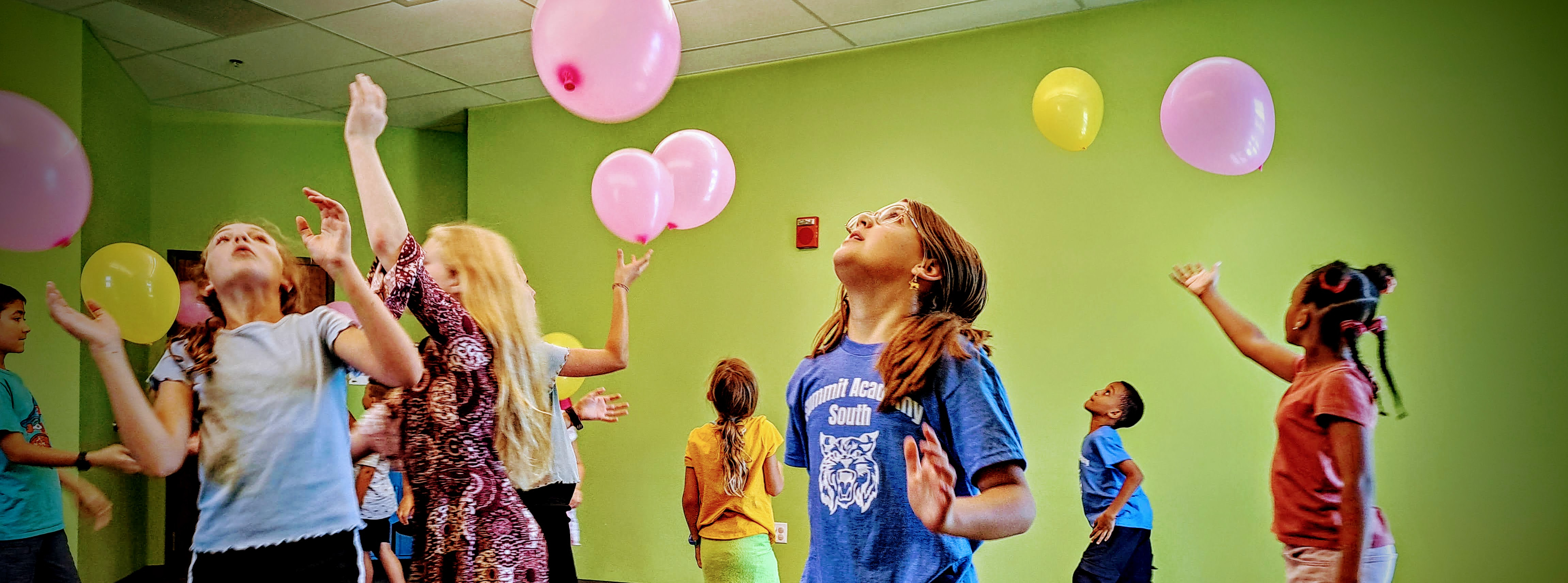 Students playing a game