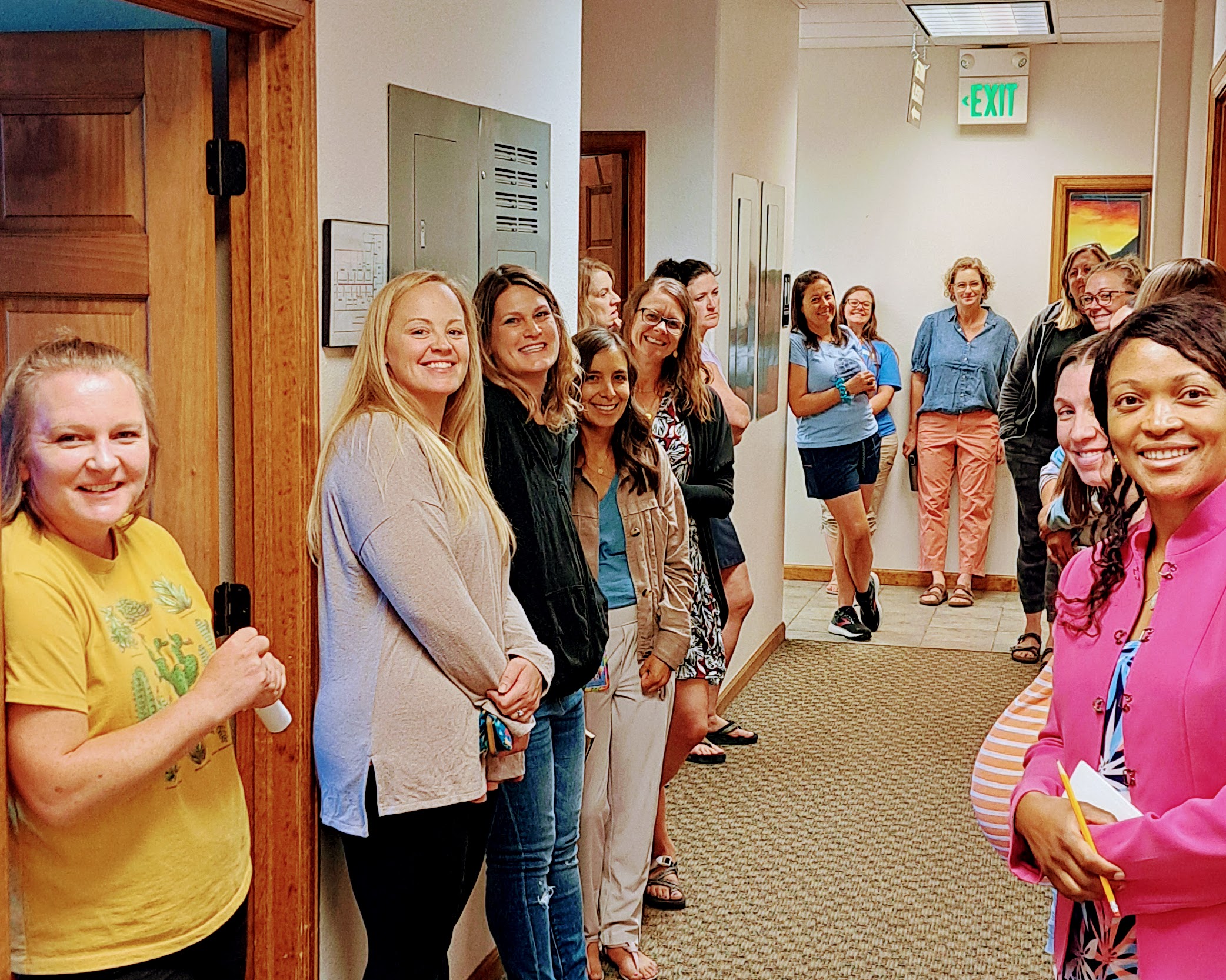 Staff in a hallway