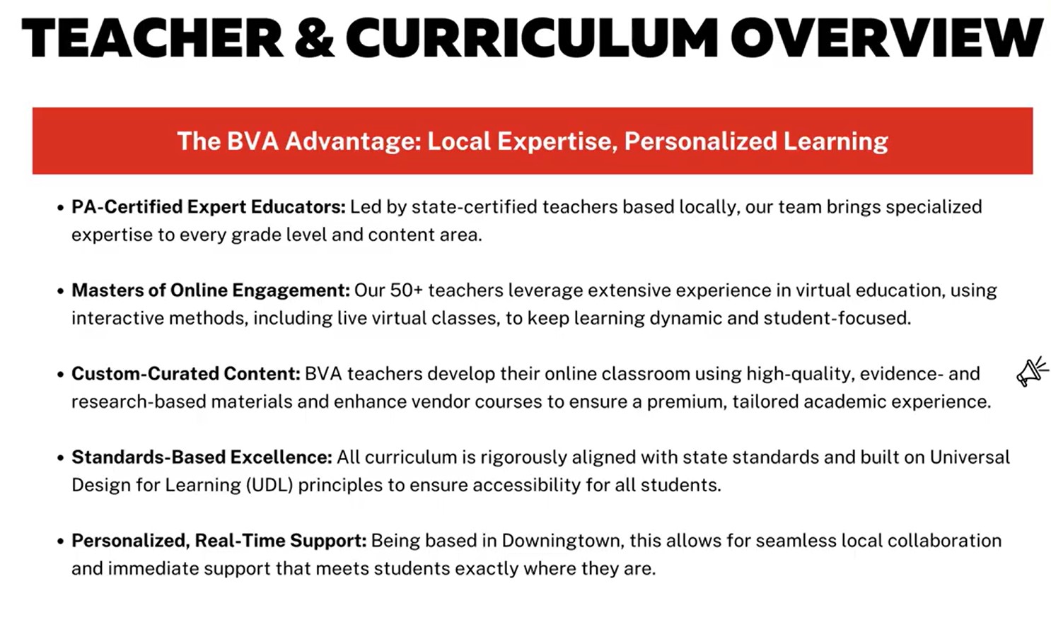 teacher and curriculum overview
