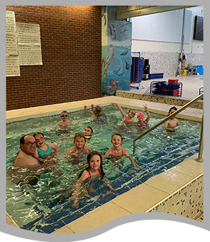 kids having fun in the pool