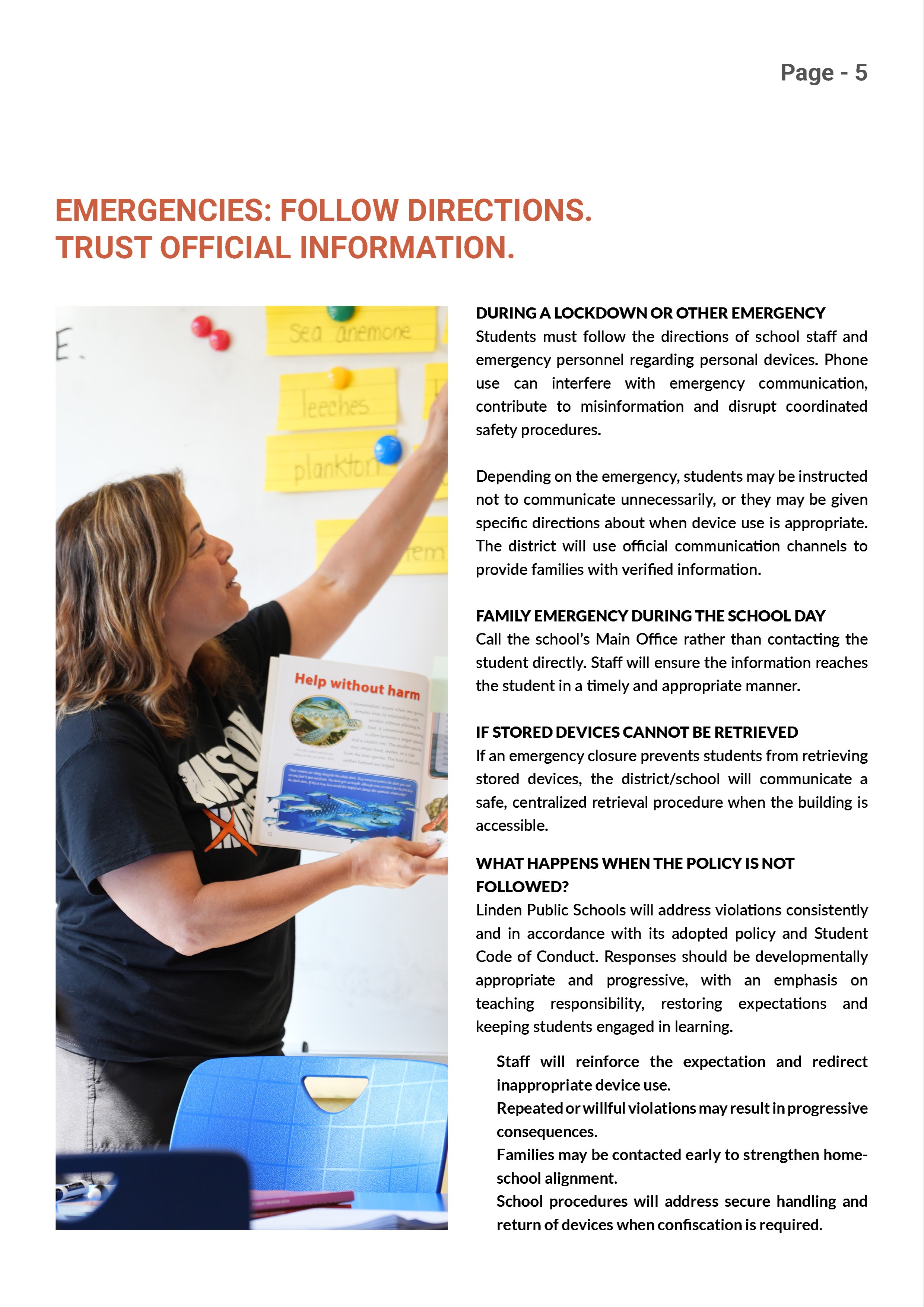 Policy 5516 Quick Reference Guide - Page 5