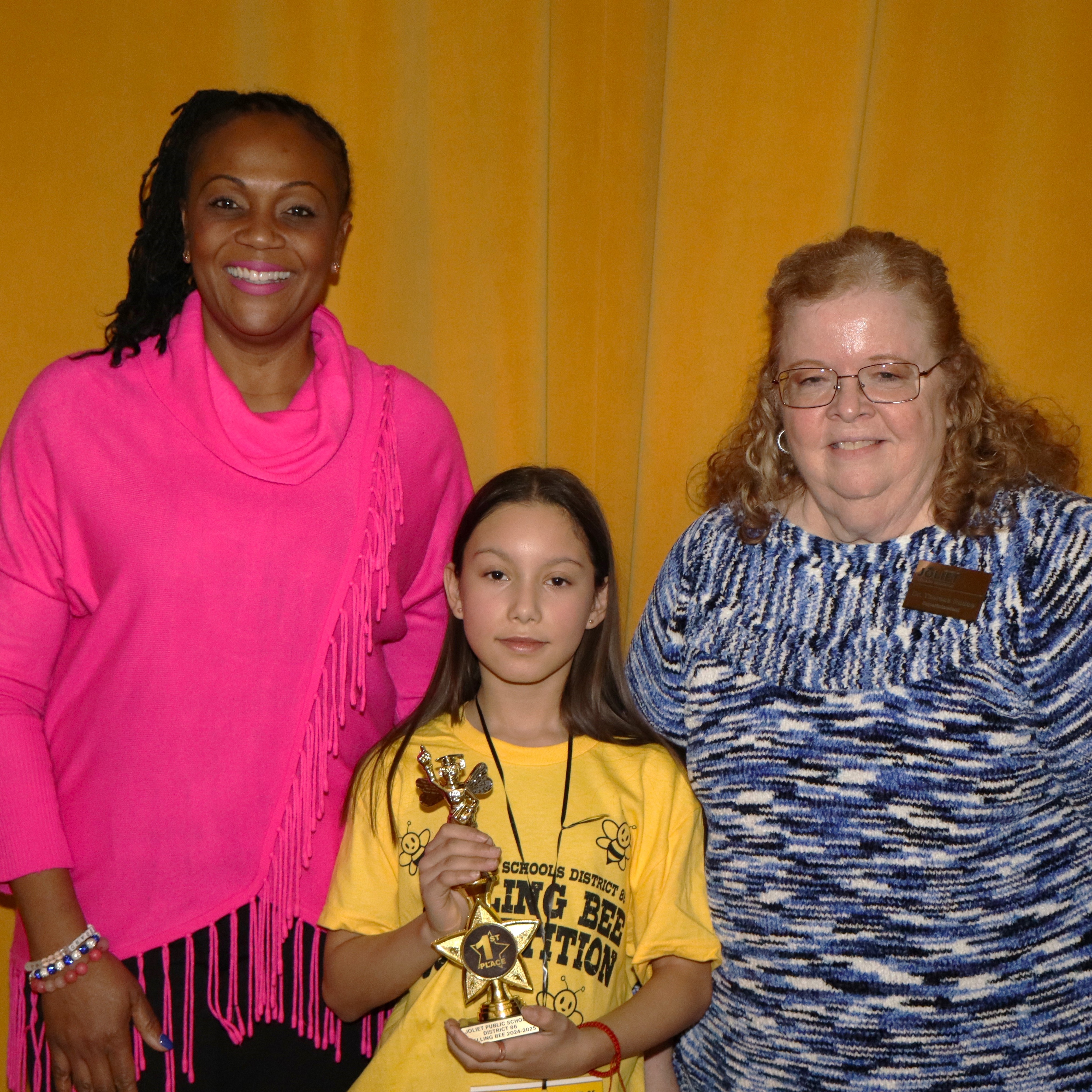 Superintendent, Thigpen Principal and District Spelling Bee Winner