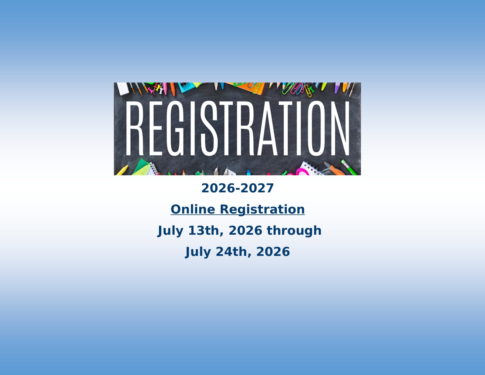 2026-2027 Online Registration
