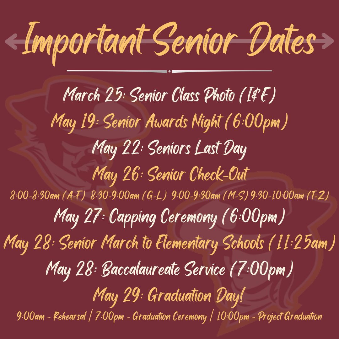 Senior Important Dates