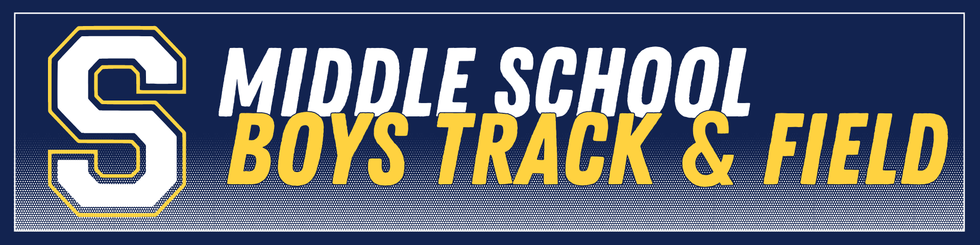 Middle School Boys Track Team Website Header