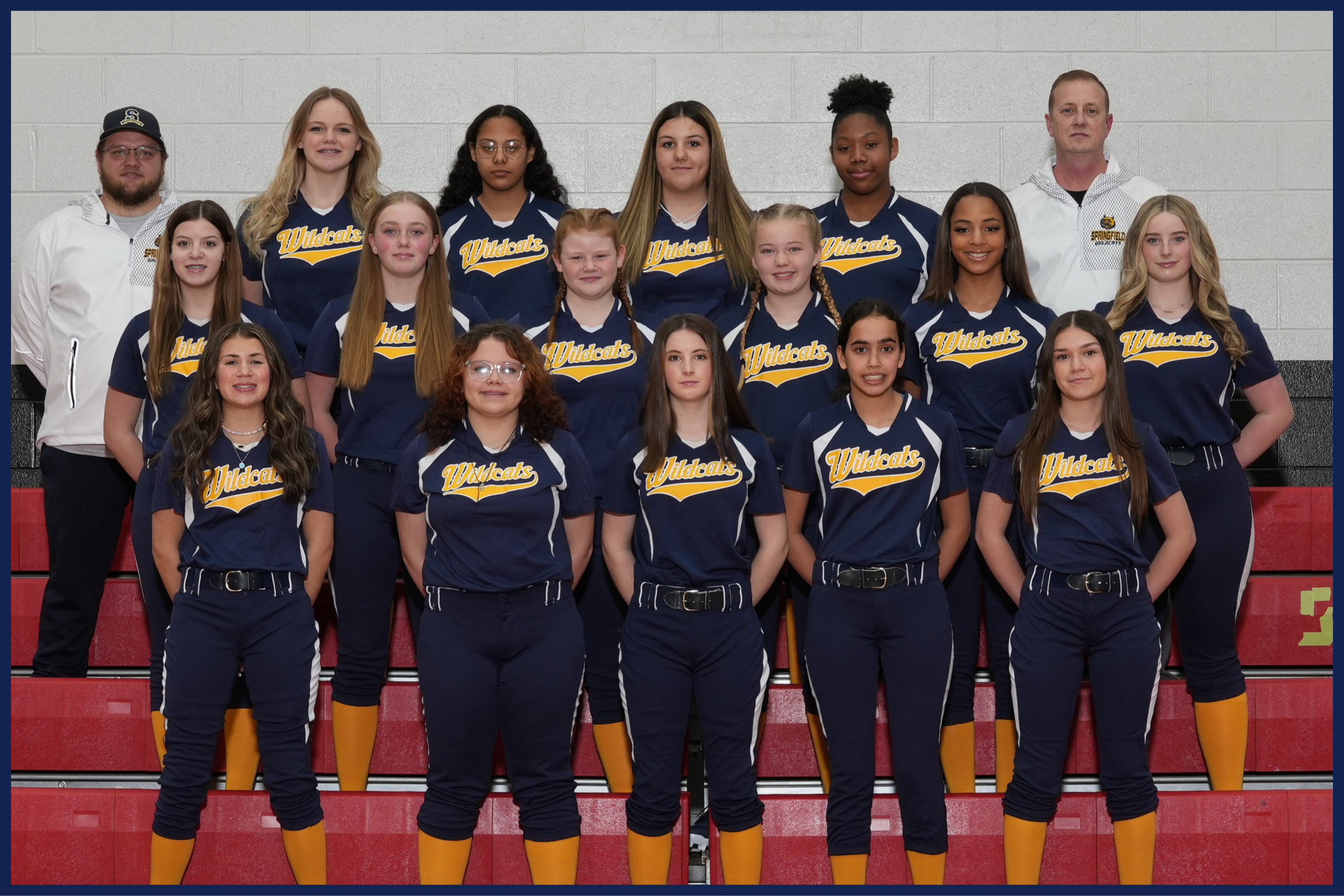 Middle School Softball Team Photo