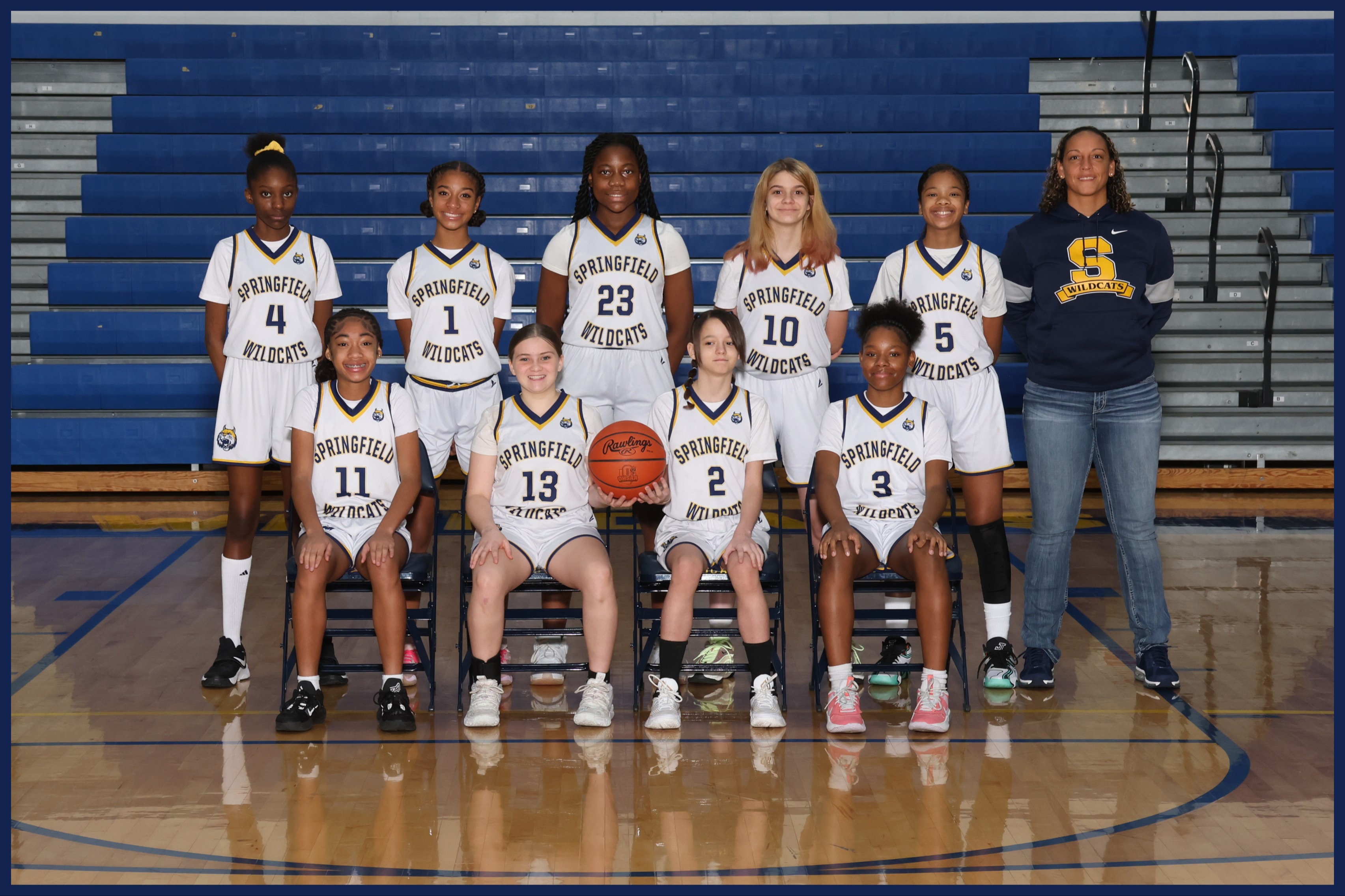 Middle School Girls Basketball Team Photo