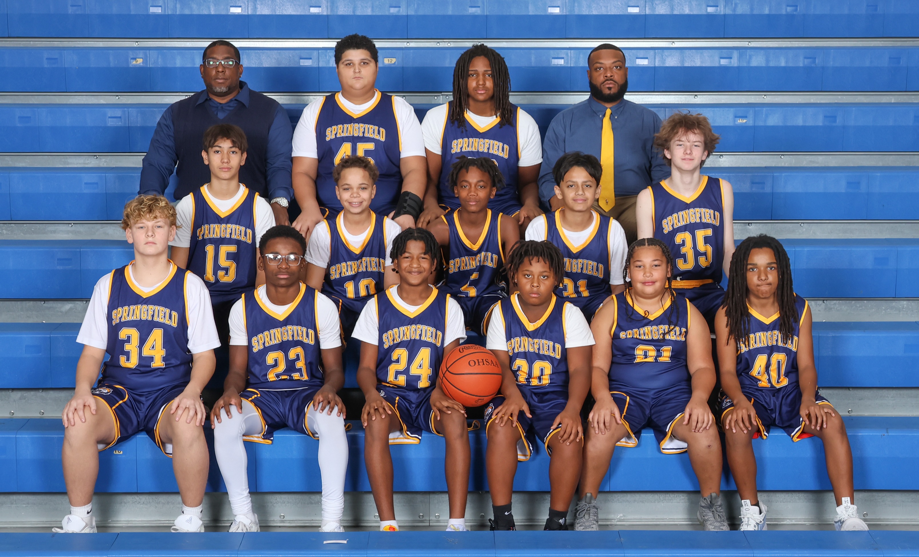 7th Grade Boys Basketball Team Photo