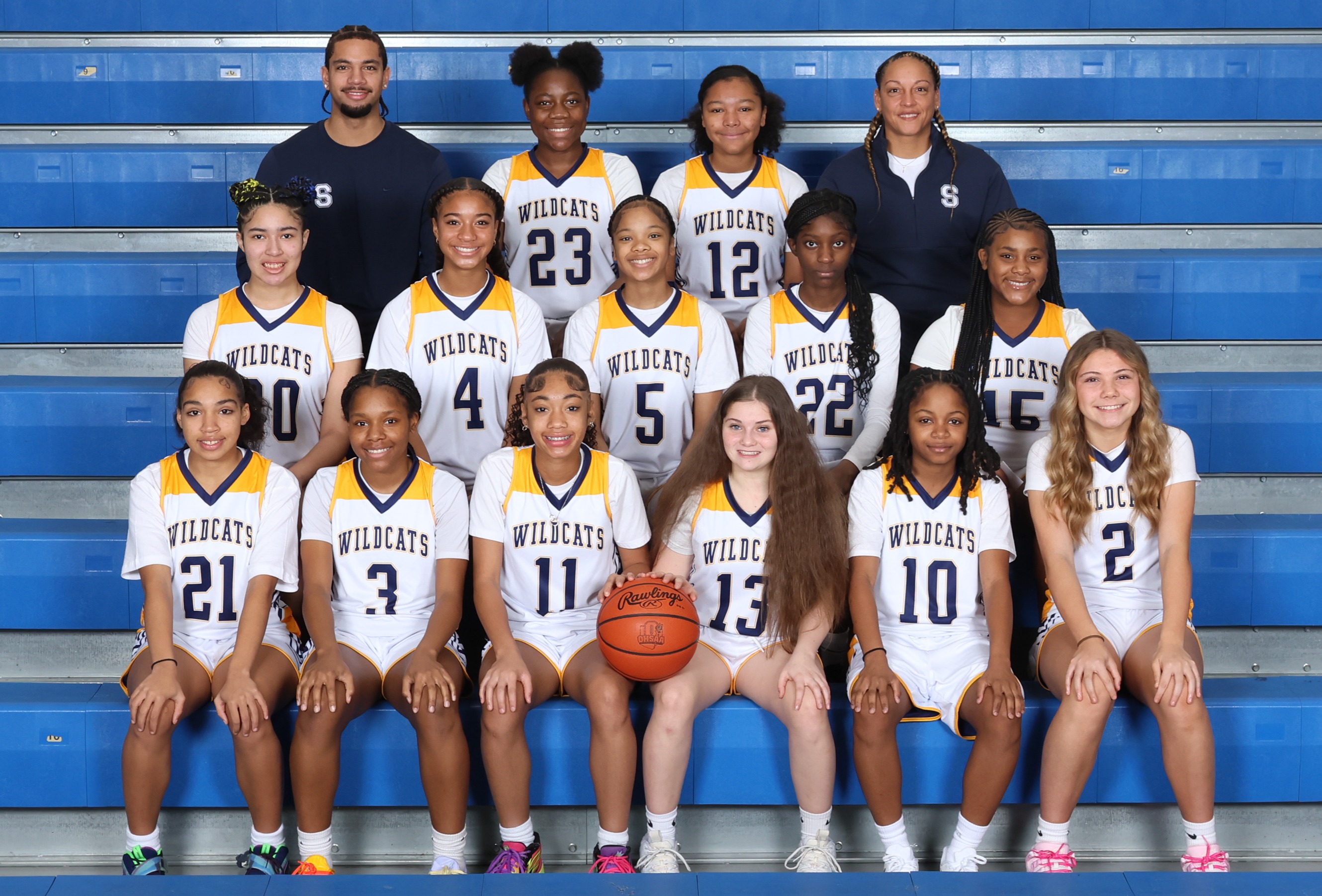 Middle School Girls Basketball Team Photo