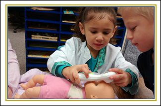 Two kids playing doctor