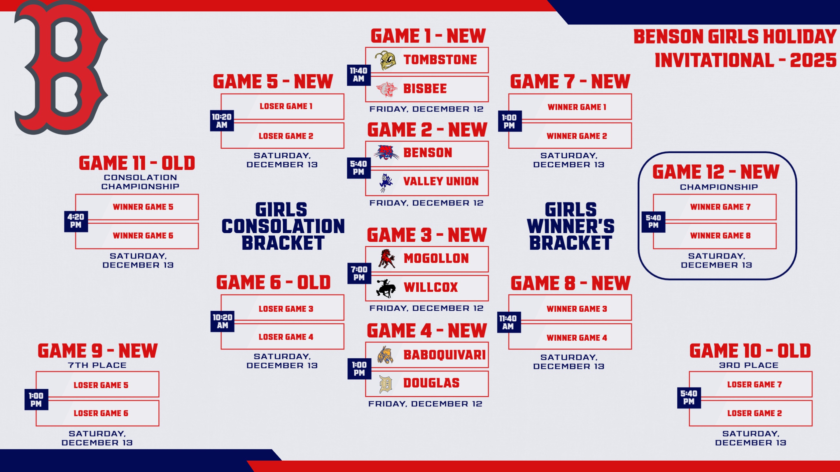 Girls Holiday Bracket