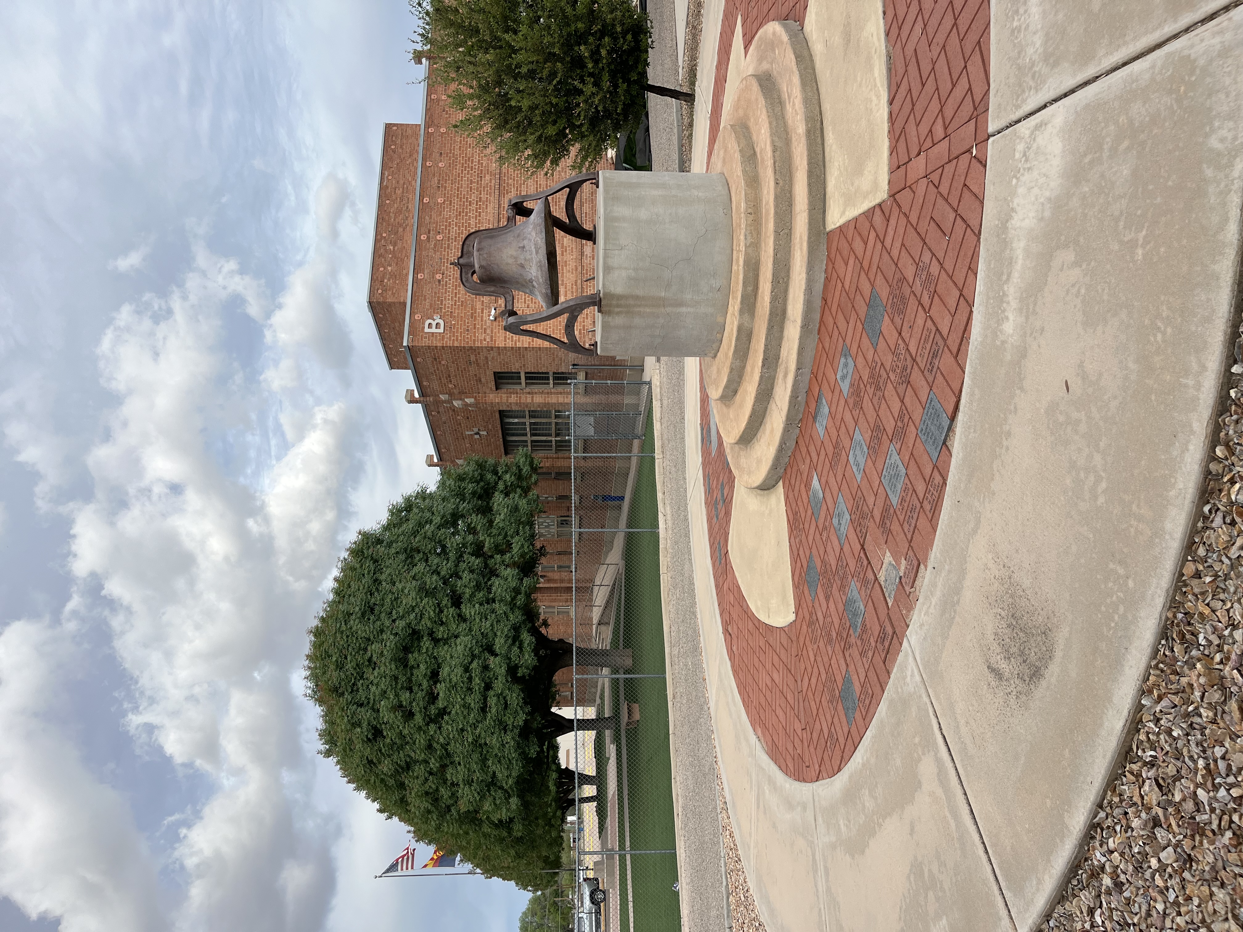 St. David School Monument Bell and Historic Elementary Building