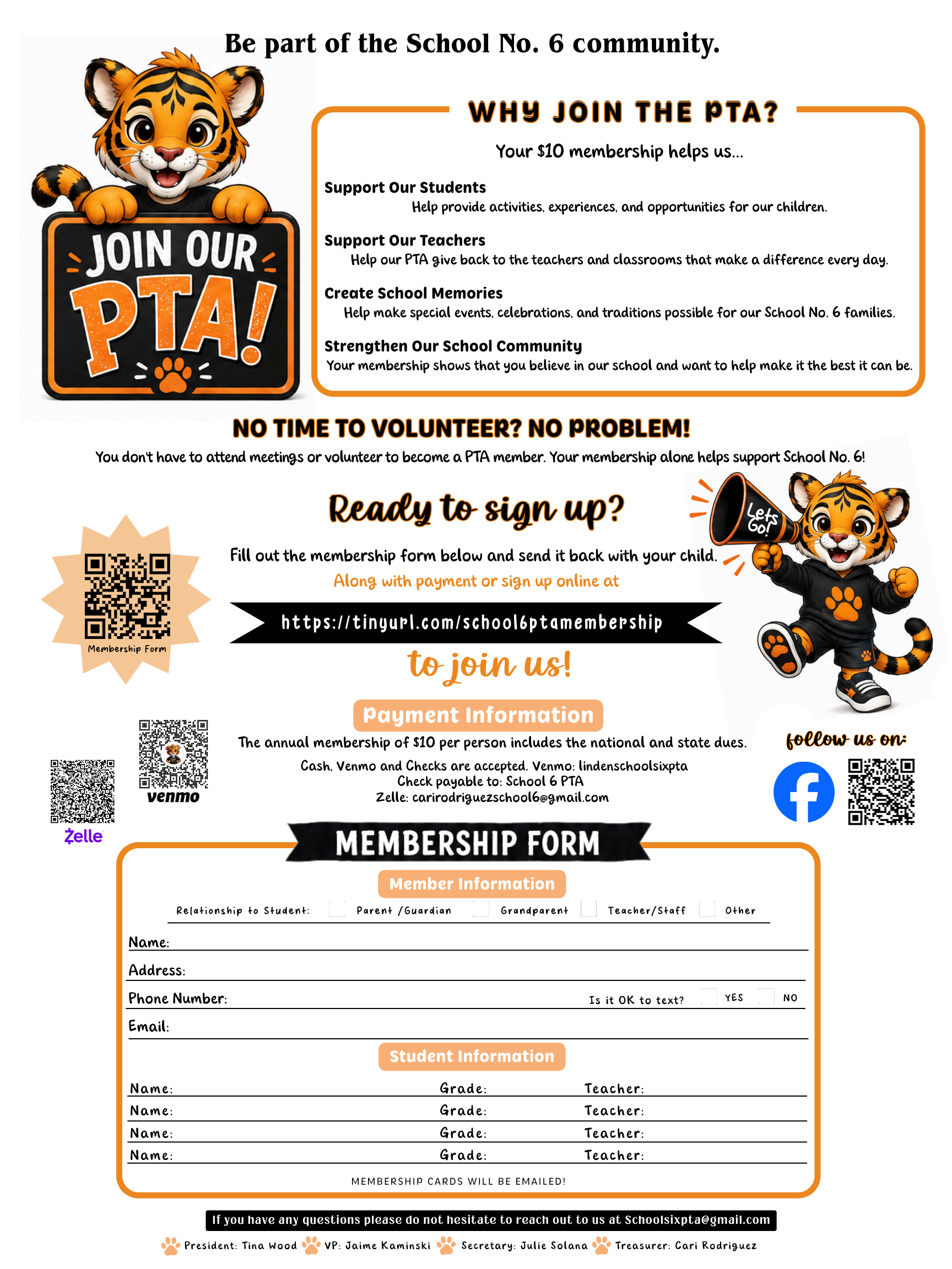 School 6 PTA Contact Info