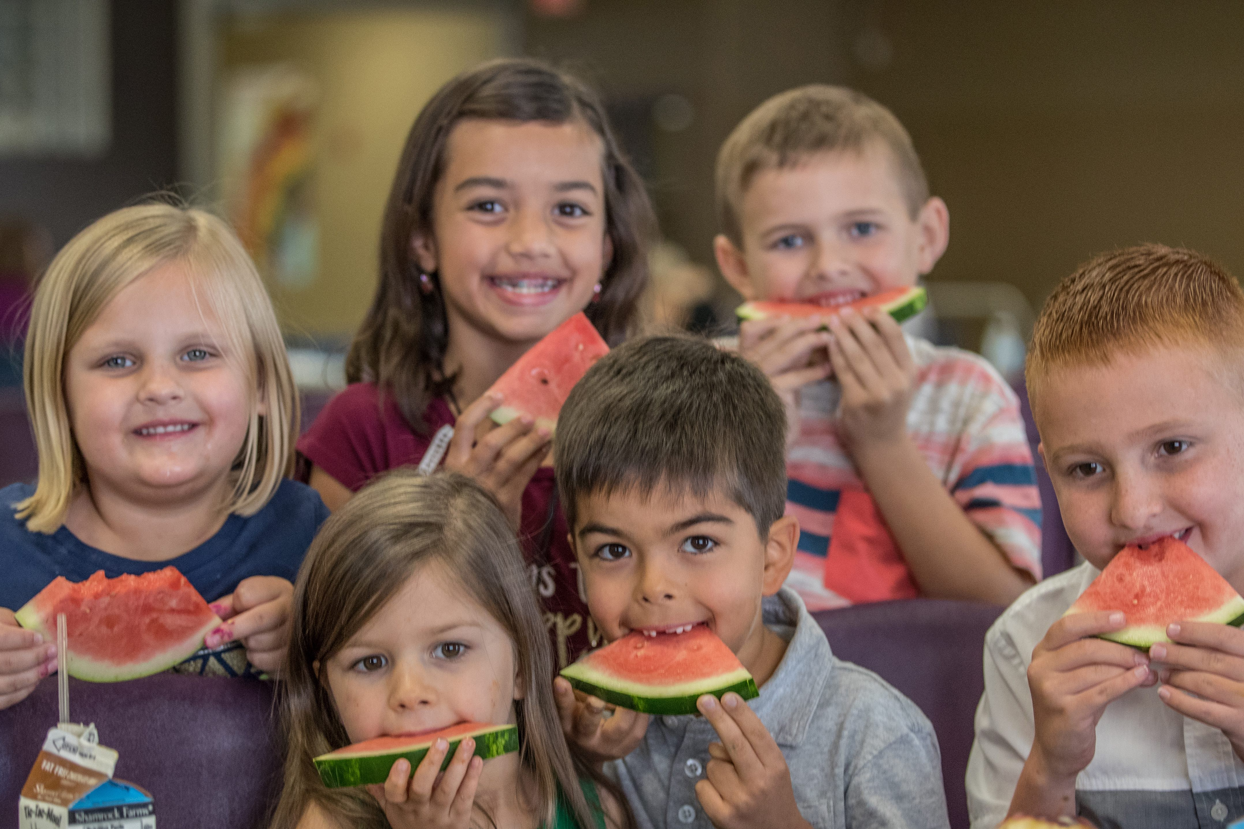 Kids Eating Watermelon