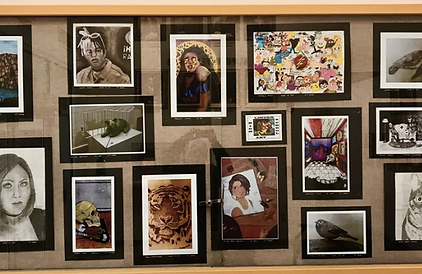 room with paitings