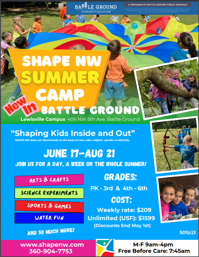 S.H.A.P.E. NW Summer Camps