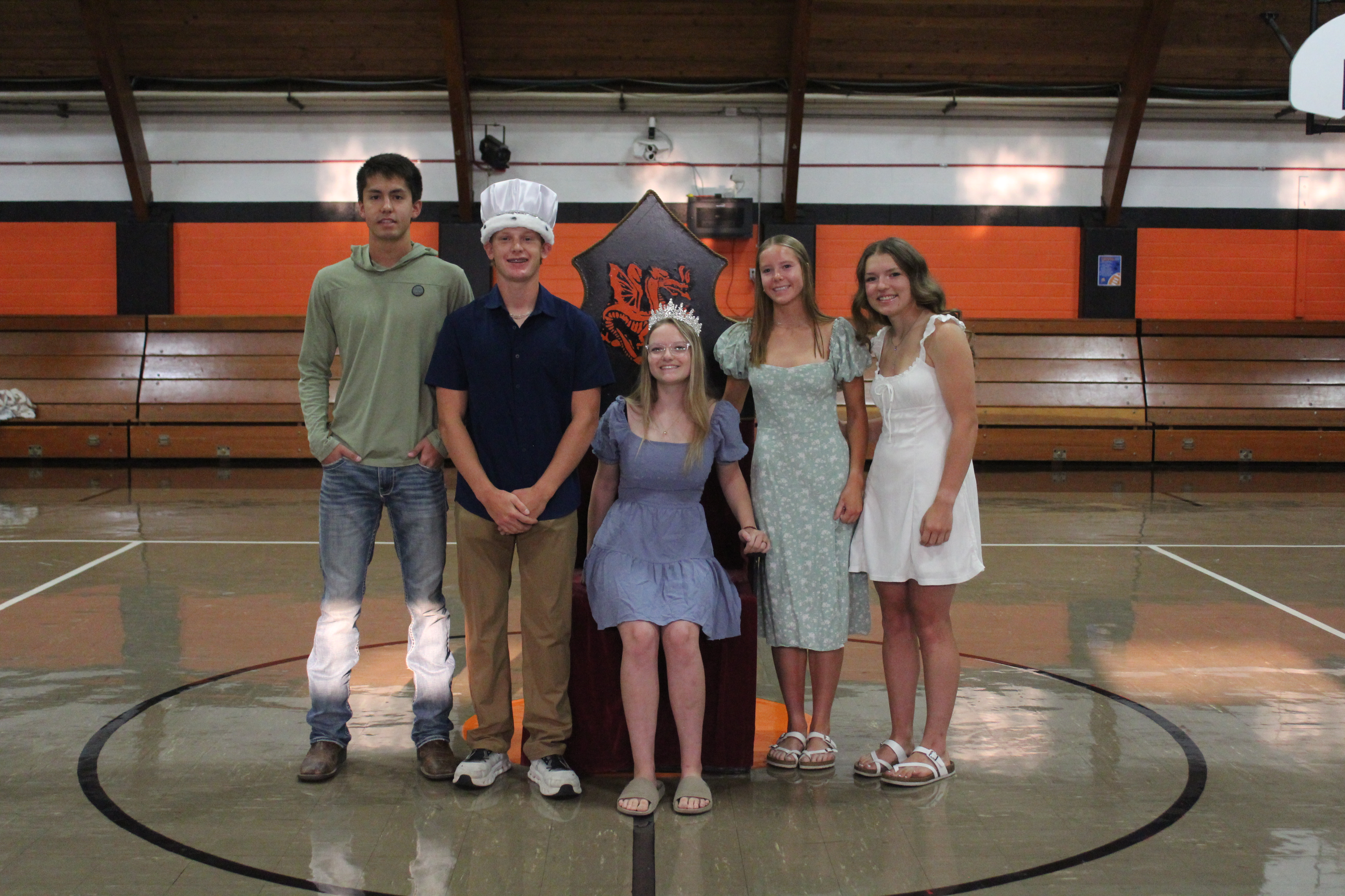 Homecoming royalty and court: Braxxten, Cole, Aubrey, Harpyr and Haley