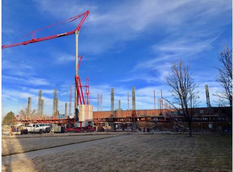 Photo showing the progress on the Fremont High School Bond project.
