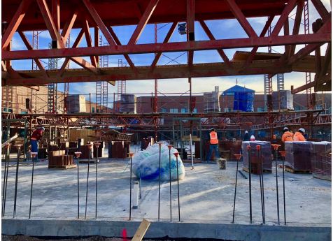Photo showing the progress on the Fremont High School Bond project.