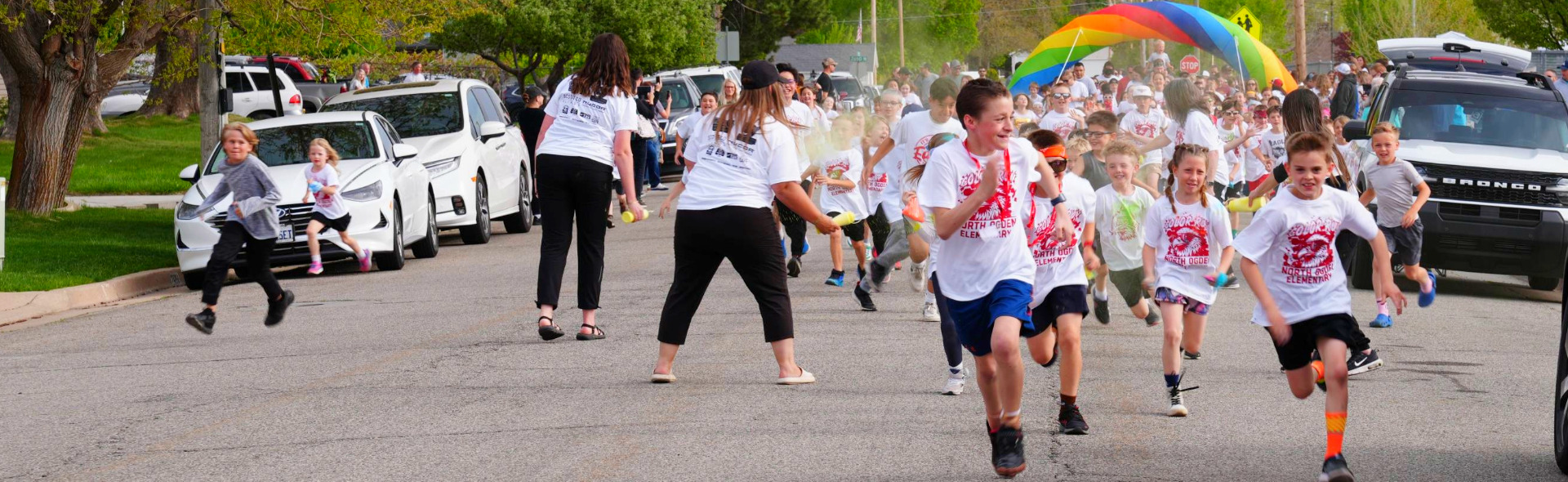Color Run starting line.