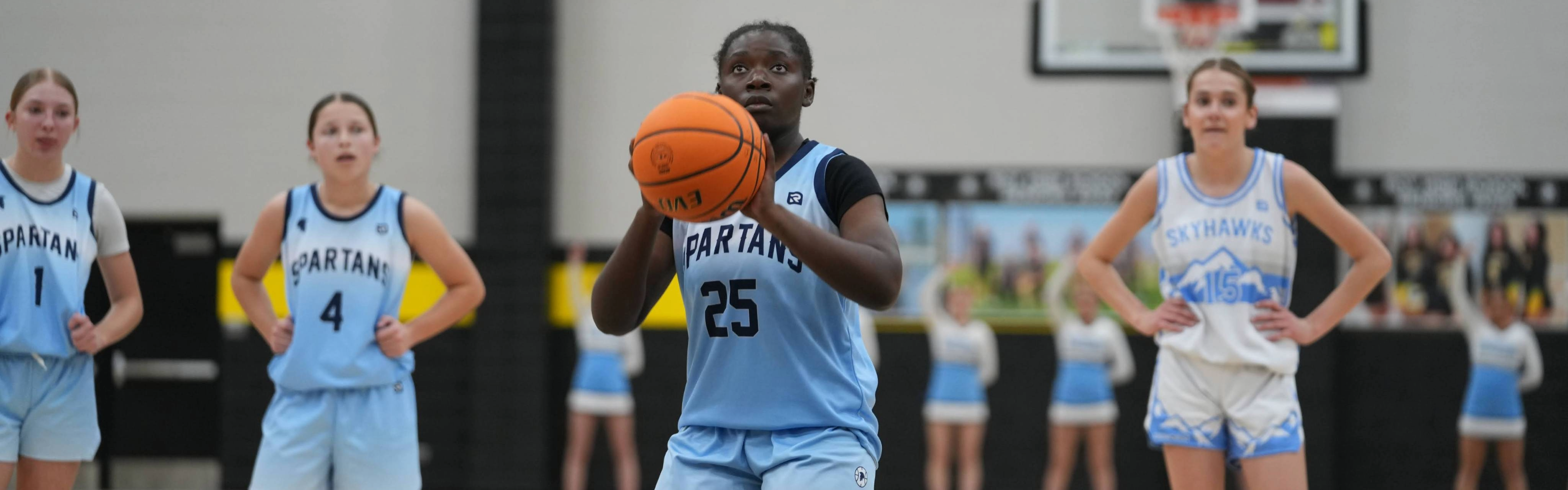 junior high girls basketball players