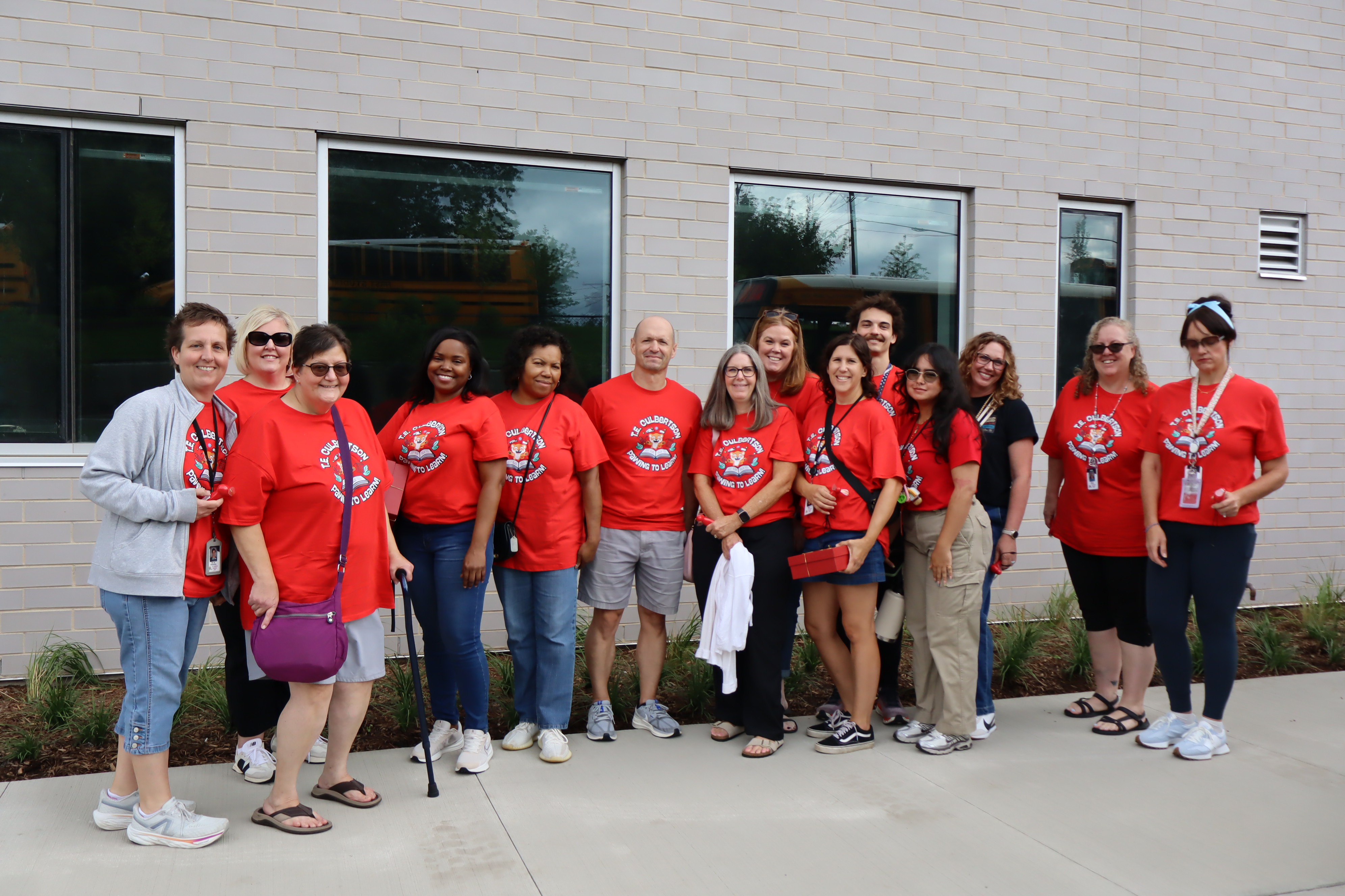 culbertson staff wearing red tshirts