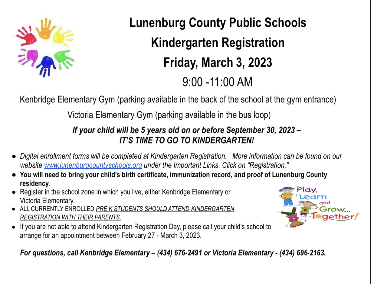 Kindergarten Registration Info 2023