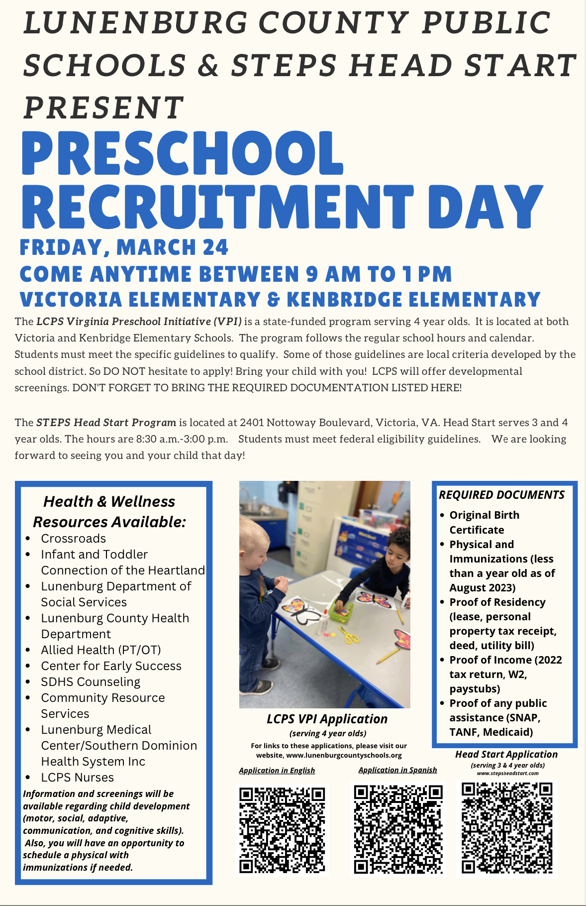 Preschool Recruitment Day Flyer