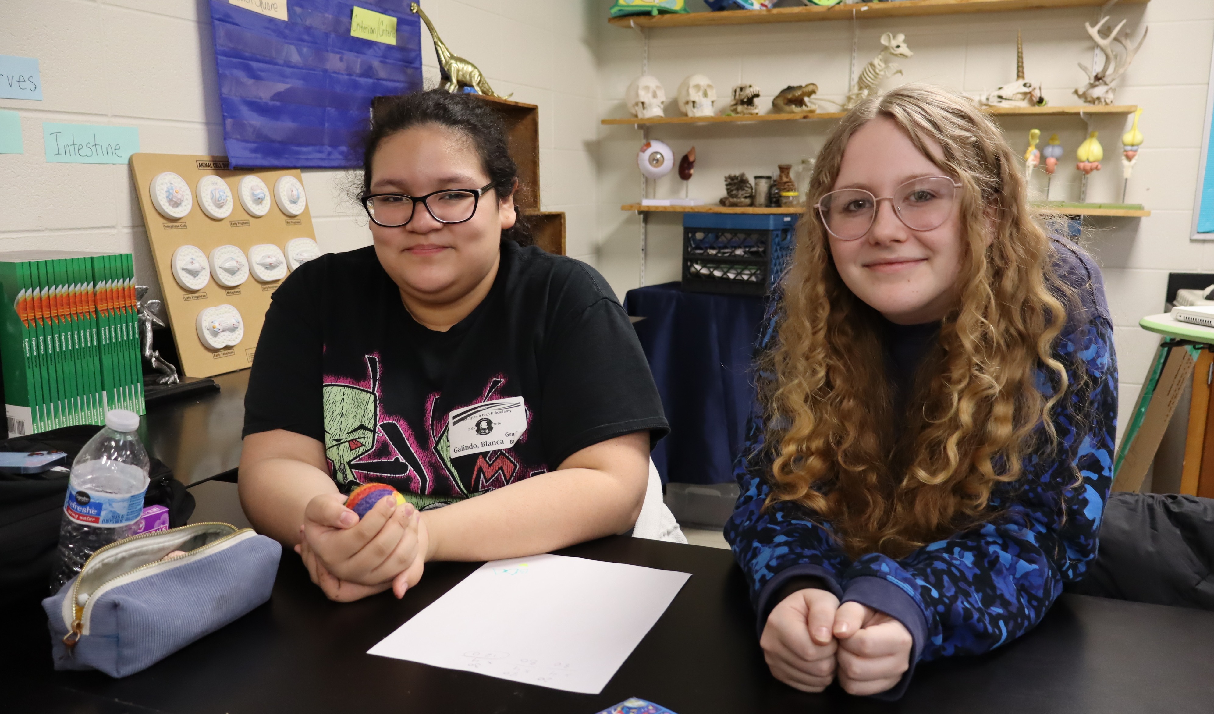 Two Washington students in classroom