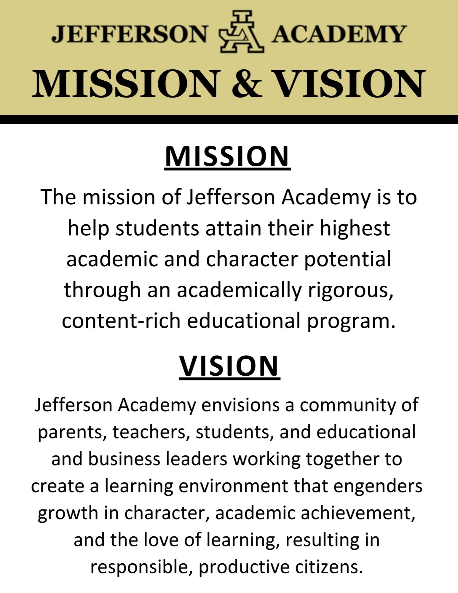 Mission, Vision flyer