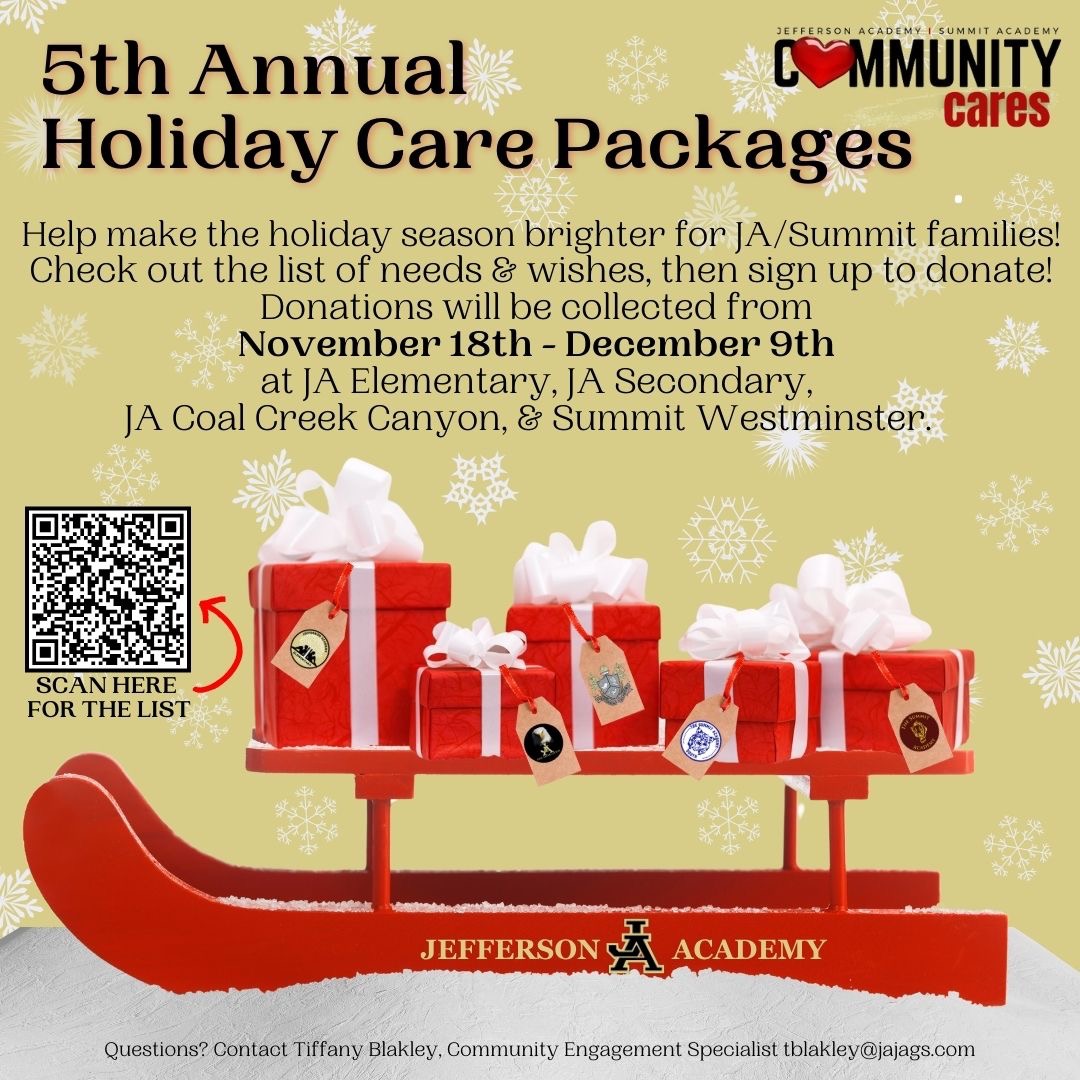 Holiday Care Package flyer