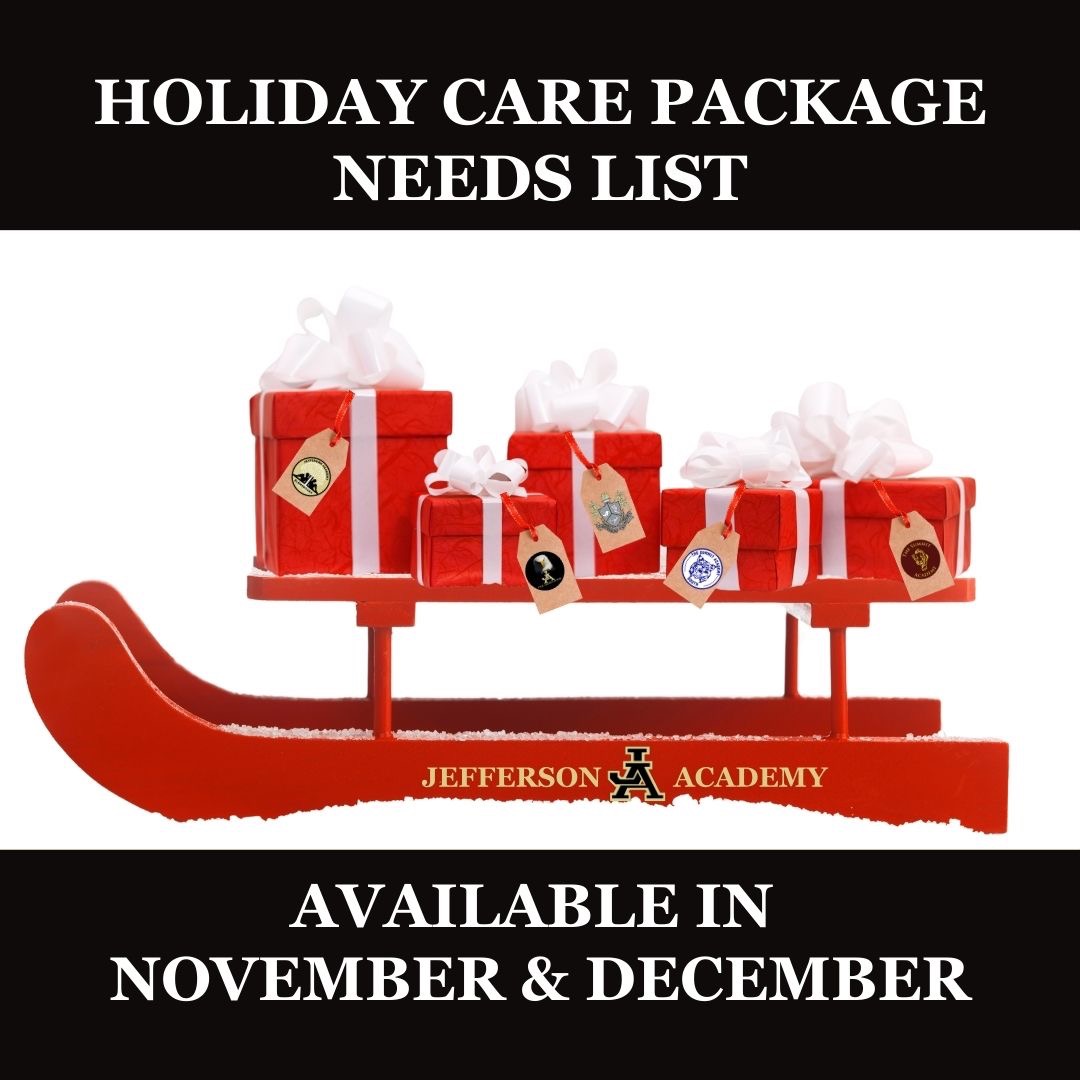 Holiday care package needs list (released in November): presents