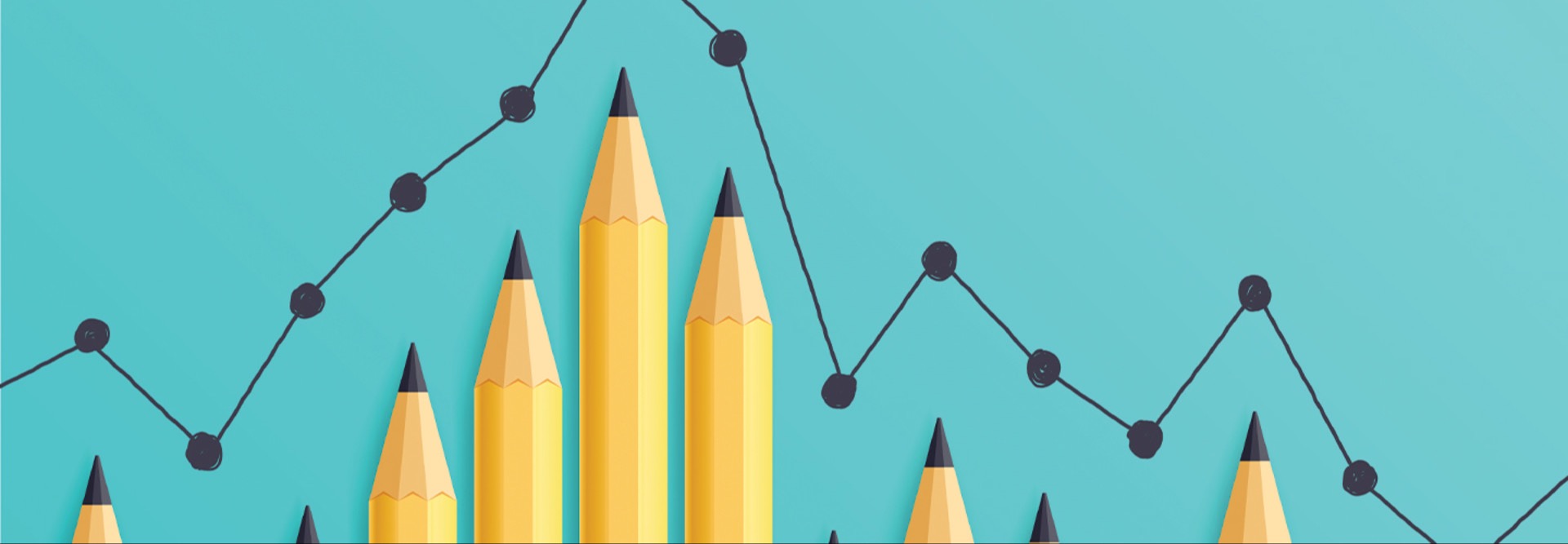 pencil and data graph